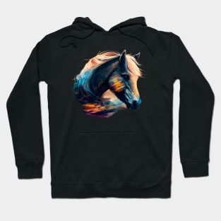 Colorful Fjord Horse Artwork 1 Hoodie